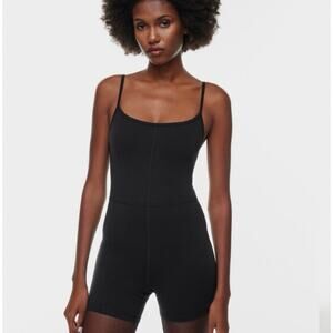 Aritzia Wilfred Free Divinity Romper 7" Womens XS Activewear Athleisure Black